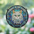Cat Persian Memorial Stained Glass Effect Suncatcher